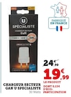 Super U Gertwiller - Promo Chargeur secteur Gan Promo Chargeur secteur Gan à 19,99 € dans le catalogue Super U à Gertwiller