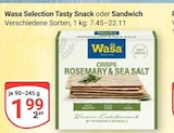 Selection Tasty Snack im Angebot bei GLOBUS in Trier Selection Tasty Snack Angebote von Wasa bei GLOBUS Trier für 1,99 €