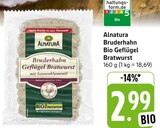Aktuelles Bruderhahn Bio Geflügel Bratwurst Angebot bei E center in Ulm ab 2,99 €