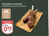 Schokolierter Fruchtspieß bei GLOBUS im  Prospekt für 0,99 €