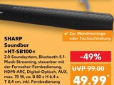 Soundbar im Angebot bei Kaufland in Mannheim Soundbar Angebote von SHARP bei Kaufland Mannheim für 49,99 €