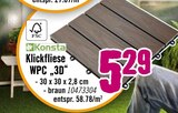 Hornbach Oftersheim - Klickfliese WPC „3D“ Angebot im Prospekt Klickfliese WPC „3D“ bei Hornbach im Oftersheim Prospekt für 5,29 €