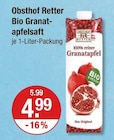 Bio Granatapfelsaft von Obsthof Retter im aktuellen V-Markt Prospekt für 4,99 €