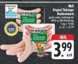 Original Thüringer Rostbratwurst Angebote von Wolf bei EDEKA Bautzen für 3,99 €