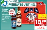 Weißbier Hell Angebote von Erdinger bei Netto Marken-Discount Homburg für 13,99 €
