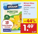 Käsescheiben von Milram für 1,49 € bei Netto Marken-Discount im Angebot Käsescheiben von Milram im aktuellen Netto Marken-Discount Prospekt