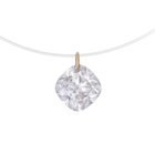 Collier câble en or jaune oxyde de zirconium coussin en promo chez Le Manège à Bijoux Collier câble en or jaune oxyde de zirconium coussin dans le catalogue Le Manège à Bijoux