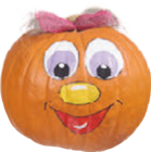 Halloween-Kürbis groß handbemalt mit Schleife und Sisal Haar Angebote bei tegut Offenbach für 12,99 €