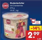 Studentenfutter mit Cranberries im Angebot bei Netto Marken-Discount in Aachen Studentenfutter mit Cranberries Angebote von Clarkys bei Netto Marken-Discount Aachen für 2,99 €