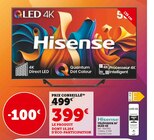Téléviseur 55 qled 4k - HISENSE - Hyper U à Mulhouse Téléviseur 55 qled 4k - HISENSE en promo chez Hyper U Mulhouse à 399,00 €