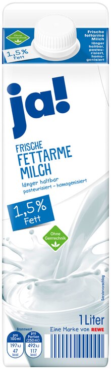 REWE Kyritz - Frische Fettarme Milch Frische Fettarme Milch Angebot bei REWE Kyritz im Prospekt Angebote im Markt