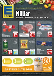 EDEKA Prospekt für Schopfloch mit 8} Seiten EDEKA Prospekt für Schopfloch: "Wir lieben Lebensmittel!", 8 Seiten, 22.09.2025 - 27.09.2025