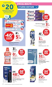 Promotion Dentifrice dans le prospectus Super U, valable du 08/04/2026 au 19/04/2026 Promo Dentifrice dans le catalogue Super U du moment à la page 12
