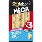 Sandwich "Le Méga" - SODEBO - Carrefour Sandwich "Le Méga" - SODEBO à 1,99 € dans le catalogue Carrefour