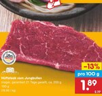 Aktuelles Hüftsteak vom Jungbullen Angebot bei Netto Marken-Discount in Erfurt ab 1,89 €