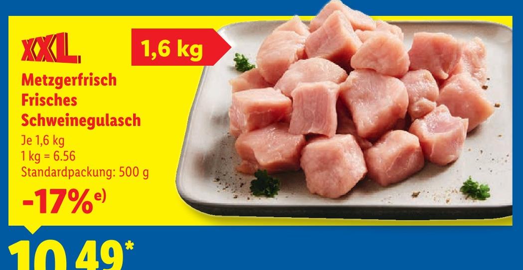 Frisches Schweinegulasch