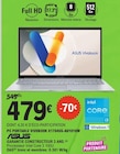 Pc portable vivobook x1704va-au1018w - ASUS en promo chez E.Leclerc Chatou à 479,00 €