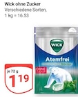 ohne Zucker Angebote von Wick bei GLOBUS Herne für 1,19 €