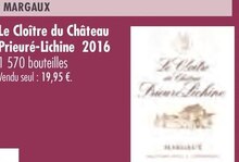 Margaux 2016 - Carrefour à Mitry-Mory Margaux 2016 en promo chez Carrefour Mitry-Mory à 19,95 €