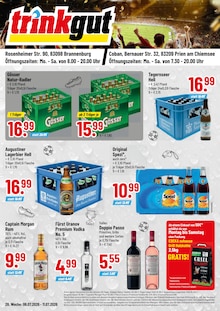 Trinkgut Prospekt der KW 27 "Aktuelle Angebote" Aktueller Trinkgut Prospekt "Aktuelle Angebote" Seite 1 von 4 Seiten