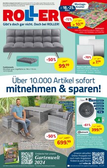 Waschmaschine im ROLLER Prospekt "Spare bis zu 20% auf Möbel" mit 24 Seiten (Flensburg)