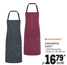 Metro Schiffdorf - Latzschürze Carlo Latzschürze Carlo Angebot bei Metro Schiffdorf im Prospekt Gastro-Journal