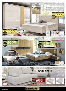 Bett im BRAUN Möbel-Center Prospekt "60 JAHRE BRAUN MÖBEL-CENTER" mit 18 Seiten (Freiburg (Breisgau))