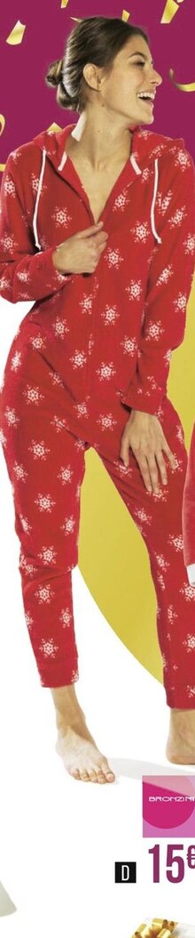 Combinaison doudou Femme - Géant Casino à Nice Combinaison doudou Femme en promo chez Géant Casino Nice à 15,00 €