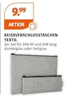 REISSVERSCHLUSSTASCHEN TEXTIL Angebot im Müller Prospekt REISSVERSCHLUSSTASCHEN TEXTIL im Müller Prospekt zum Preis von 9,99 €