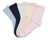 5 Paar Socken mit Ajour-Muster bei Tchibo im Supermarkt im Prospekt "" für 9,99 €
