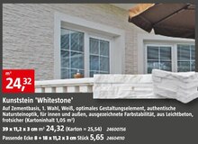 BAUHAUS Zülpich - Kunststein 'Whitestone' Kunststein 'Whitestone' Angebot bei BAUHAUS Zülpich im Prospekt "Handzettel KW 32"