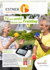 Aktueller Sanitätshaus Estner Inh. Franz Estner Prospekt mit Blutdruckmessgerät, "Fit und mobil durch den Frühling", Seite 1