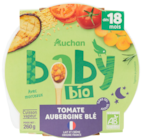 Repas Assiettes Tomate Blé Aubergine Auchan Baby Bio dans le catalogue Auchan Hypermarché