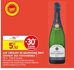 AOP Crémant de Bourgogne Brut Couvent des Visitandines - COUVENT DES VISITANDINES en promo chez Intermarché Vallauris à 5,52 €