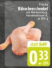 Frische Hähnchenschenkel bei E center im Herford Prospekt für 0,33 €