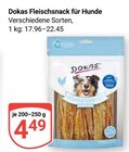 Fleischsnack für Hunde im Angebot bei GLOBUS in Erftstadt Fleischsnack für Hunde Angebote von Dokas bei GLOBUS Erftstadt für 4,49 €