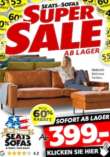 Seats and Sofas Prospekt SUPER SALE mit 1 Seite