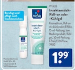 Insektenstich-Roll-on oder -Kühlgel im ALDI SÜD Prospekt Insektenstich-Roll-on oder -Kühlgel von Vitalis im aktuellen ALDI SÜD Prospekt für 1,99 €