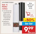 Salz- & Pfeffermühlen von GOURMETmaxx im aktuellen Netto Marken-Discount Prospekt für 9,99 €