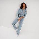 Combinaison pantalon en jean coton denim double stone femme en promo chez La Halle Montreuil à 39,99 €