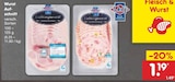 Wurst Aufschnitt im Netto Marken-Discount Prospekt Wurst Aufschnitt von Wolf im aktuellen Netto Marken-Discount Prospekt für 1,19 €