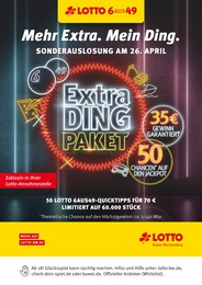 Lotto Baden-Württemberg Prospekt: "Mehr Extra. Mein Ding.", 1 Seite, 21.03.2023 - 26.03.2023