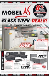 Aktueller Möbel AS Möbel & Einrichtung Prospekt in Herxheimweyher und Umgebung, "BLACK WEEK-DEALS!" mit 16 Seiten, 22.11.2025 - 06.12.2025