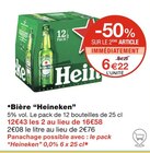 Bière - Heineken en promo chez Monoprix Levallois-Perret à 6,22 €