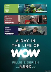 Aktueller WOW Prospekt mit Multimedia, "A Day in the Life of WOW", Seite 1