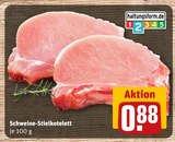 Aktuelle Schweinefleisch Angebote bei REWE in Düsseldorf Aktuelles Schweine-Stielkotelett Angebot bei REWE in Düsseldorf ab 0,88 €