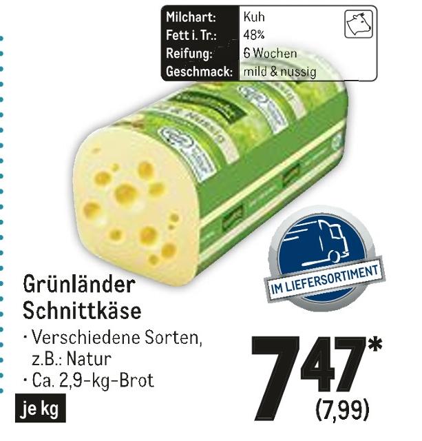 Metro Memmingen - Schnittkäse Schnittkäse Angebot bei Metro Memmingen im Prospekt Gastro-Journal