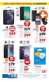 Smartphone Angebote im Prospekt "LES PRIX BAS Spécial rentrée" von Hyper U Smartphone Angebote im Prospekt "LES PRIX BAS Spécial rentrée" von Hyper U auf Seite 34