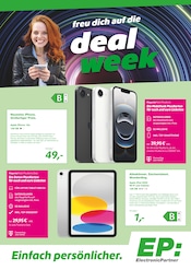 EP: Elektromärkte Prospekt der aktuellen Woche mit 4 Seiten, gültig von 01.11.2025 bis 30.11.2025, in Lichtenfels und Umgebung Aktueller EP: Elektromärkte Prospekt in Lichtenfels und Umgebung, "freu dich auf die deal week" mit 4 Seiten, 01.11.2025 - 30.11.2025