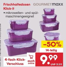 Haushaltsartikel von GOURMETMAXX im aktuellen Netto Marken-Discount Prospekt Frischhaltedosen Klick-it von GOURMETMAXX für 9,99 € bei Netto Marken-Discount im Angebot